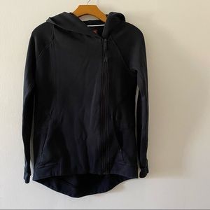 Nike asymmetrical zip hoodie in black